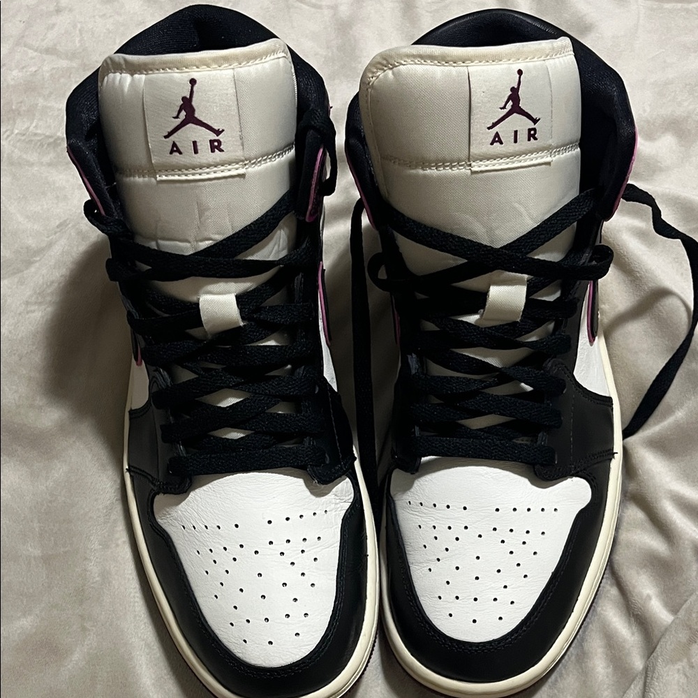 Air Jordan Black and White High-Top Sneakers